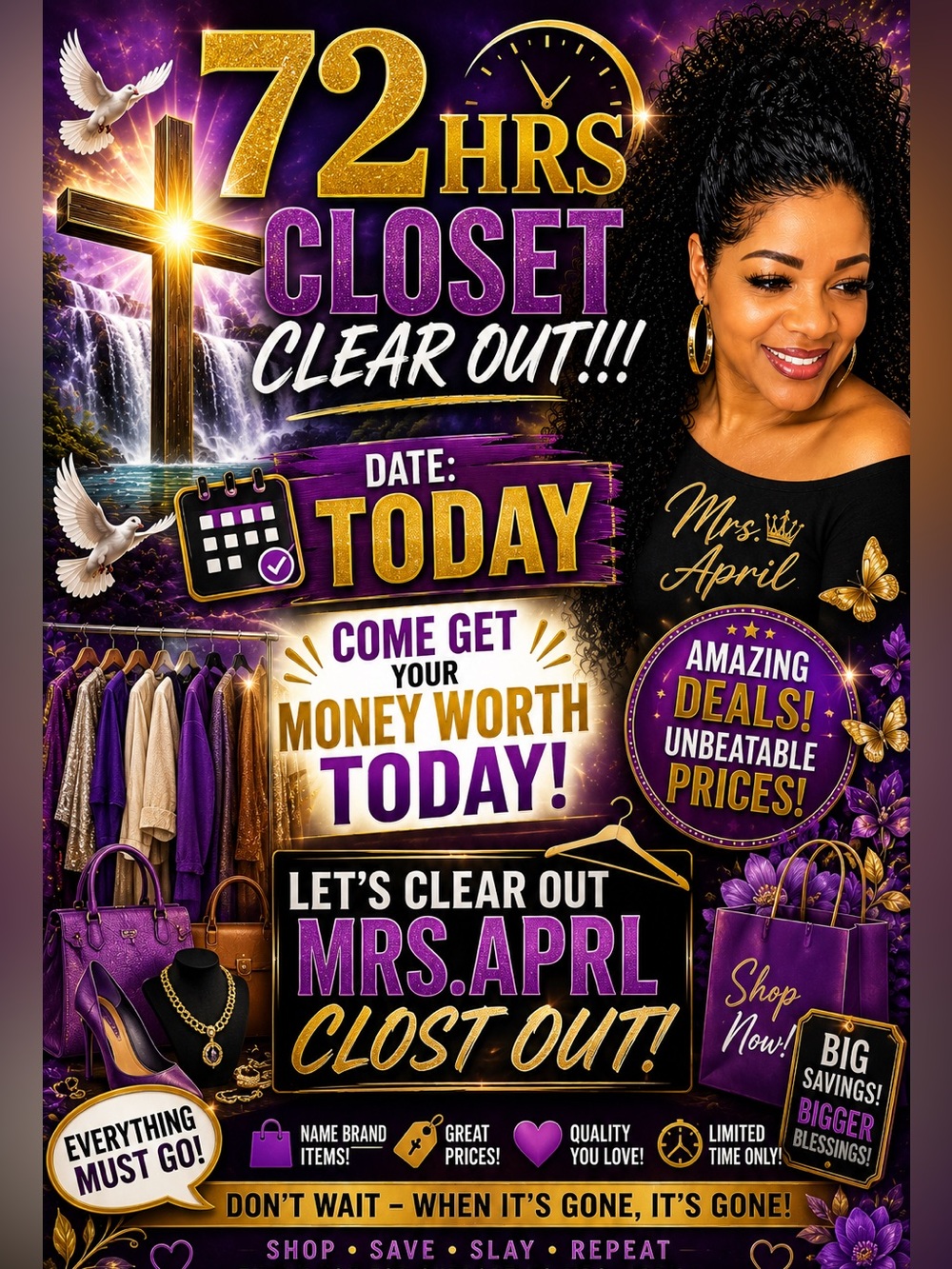 Mrs. April Closet Clear Out Graphic Tee Mockup